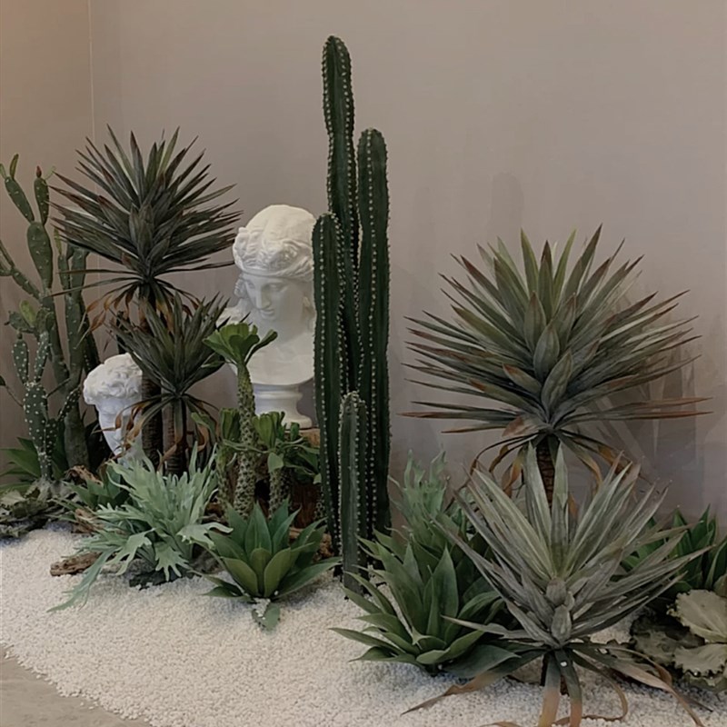 仿真绿植植物组合落地盆景装饰角落造景热带仙人掌软装大型假花艺