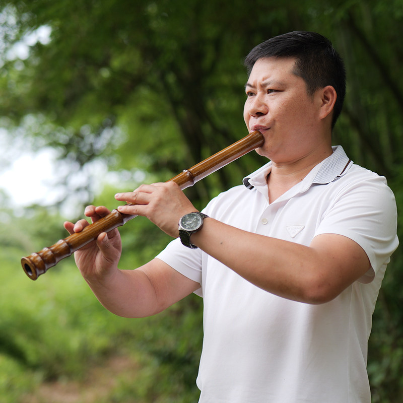 舒厚槐 黄檀木南箫专业演奏八孔玉屏箫 内管大漆木箫大头箫乐器