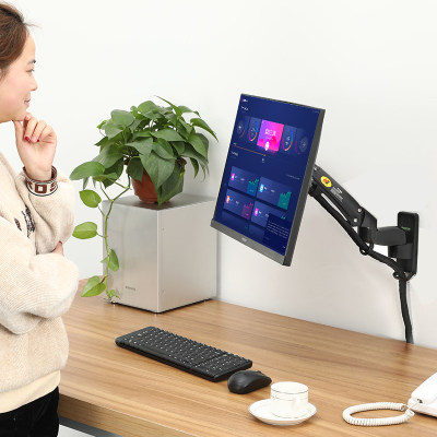 NBF150显示器支架壁挂挂架上墙电脑屏幕可升降旋转机械臂设备