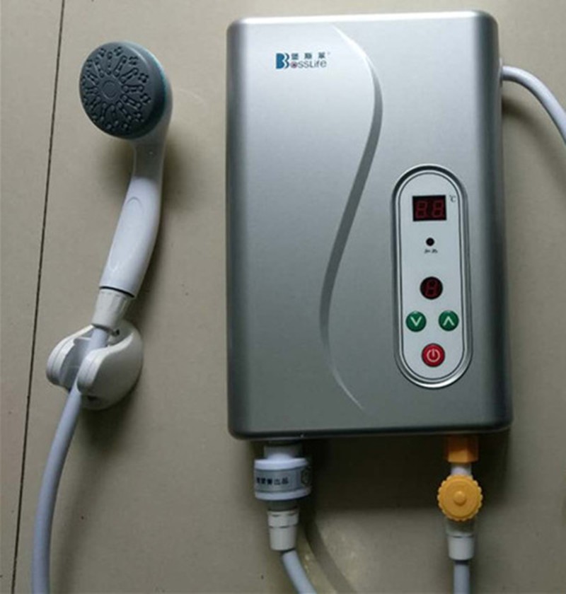 堡斯莱A582即热式小型家用电热水器恒温过水速热发廊租房洗澡淋浴