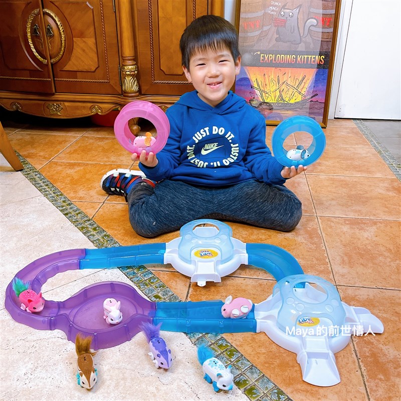 儿童电动小仓鼠狐狸兔子松鼠会跑发声圆圈圈轨道过家家养宠物玩具