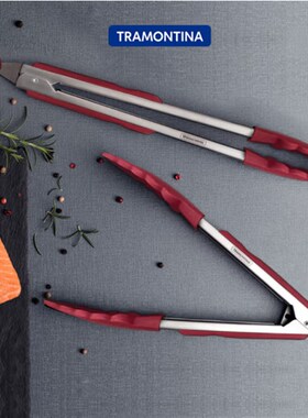 Tramontina牛排夹烧烤夹烤肉夹厨房硅胶食物夹烹饪夹子夹菜烤牛排