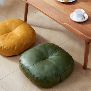 飘窗客厅打坐垫 皮革榻榻米坐垫地上蒲团懒人地板坐墩家用垫子日式