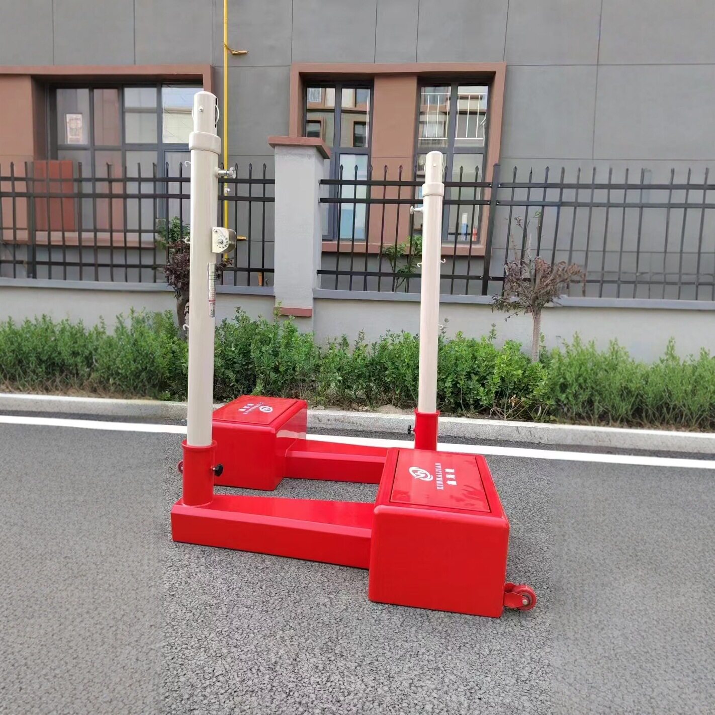 标准排球柱 比赛用羽毛球网球柱 移动排球架子网球架子空箱排球架