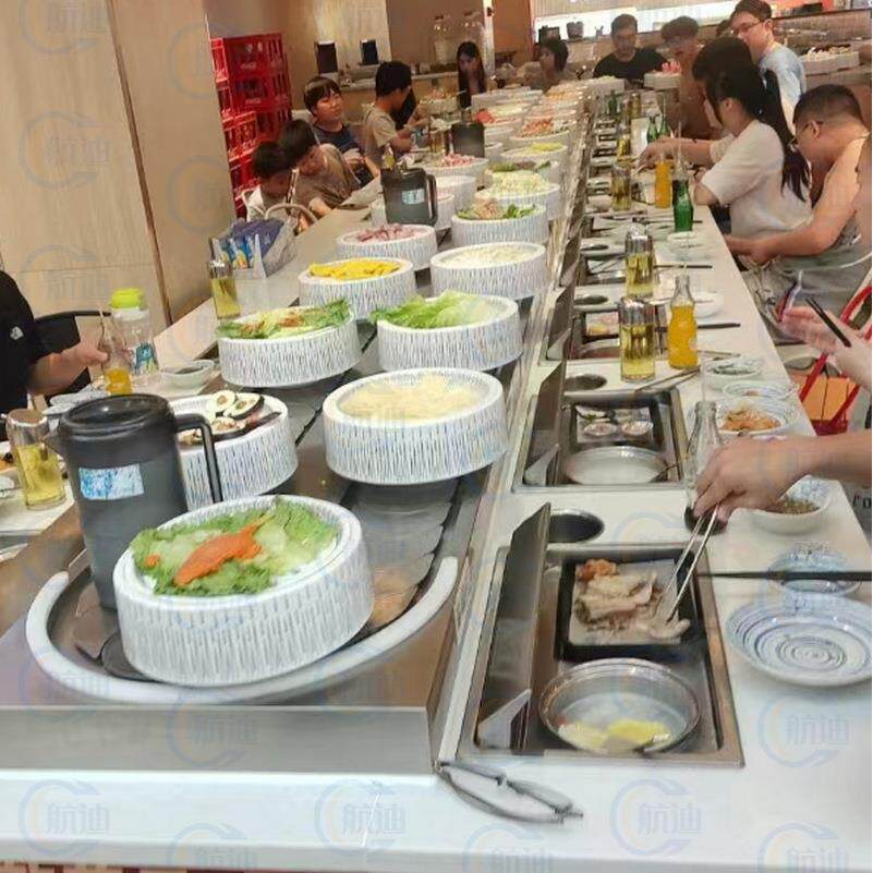 商场旋转GRR小火锅回设备自助机械传送旋转火锅全套厂设备传家定