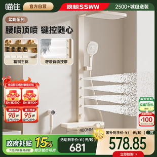 政府补贴浪鲸卫浴淋浴花洒套装 家用腰喷按摩淋浴器卫生间带喷枪59