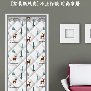 棉门帘家用加厚挡风防寒隔断帘密封免打孔隔音帘保温窗帘保暖防风