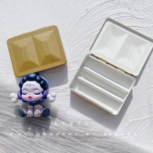 水彩颜料铁盒定制格 意大利Fome重搪瓷12格调色盒迷你半块全块分装
