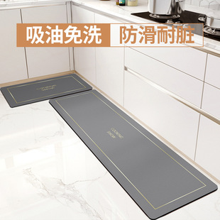 软硅藻泥厨房地垫吸油免清洗家用耐脏吸水耐磨软垫子可擦洗长条垫