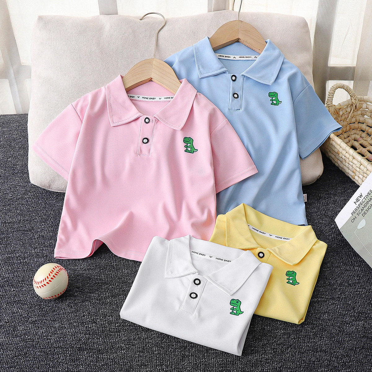 儿童POLO衫夏季男童短袖翻领衣服宝宝半袖夏装上衣打底衫童装小童