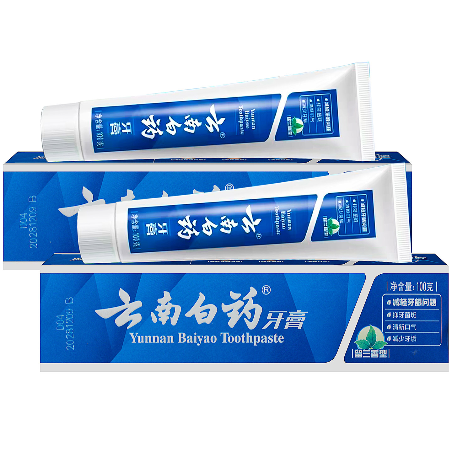 云南白药牙膏留兰香型100克