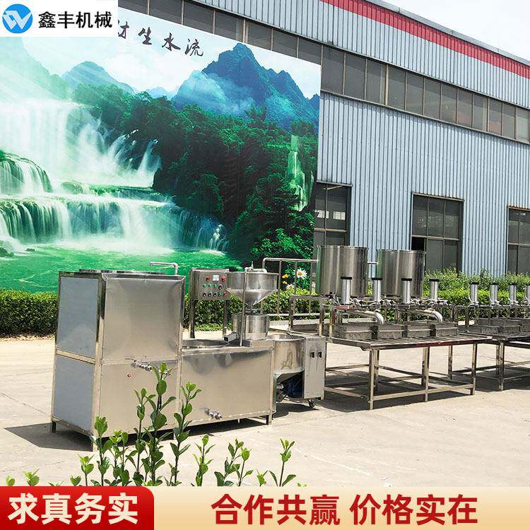 鑫丰豆腐机设备厂家 各种型号豆腐机器价格 现场一对一培训技术