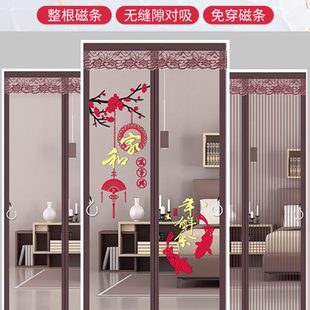 磁性蚊帐纱窗免打孔2023新款 防蚊门帘纱帘自粘家用网沙夏季 纱门