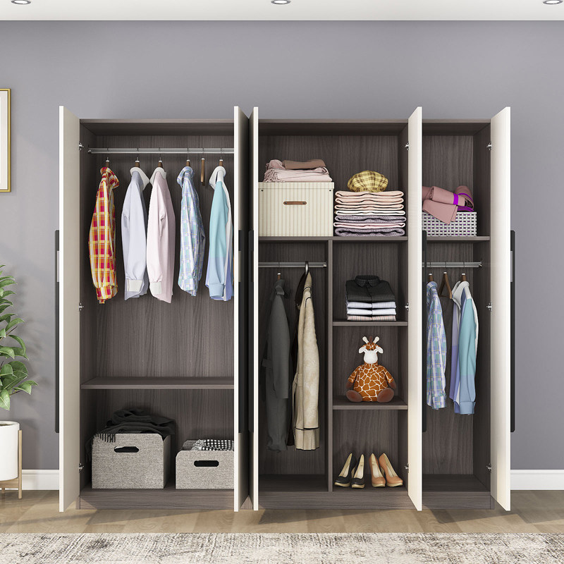 纯实木多层轻奢衣柜家用卧室大小户型多功能收纳柜子衣橱结实耐用