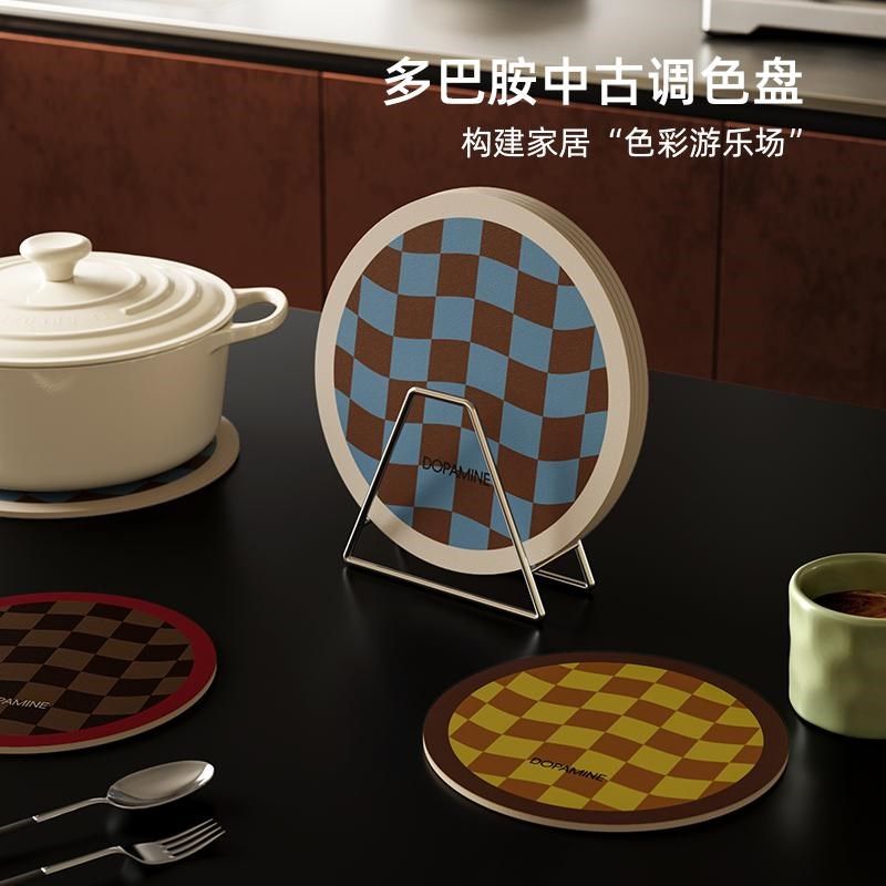 午后柏林高级感轻奢杯垫吸水防滑中古风咖啡吧台隔热垫碗盘餐垫子,居家布艺,餐垫,淘宝优惠券,粉丝福利购,淘宝优惠卷