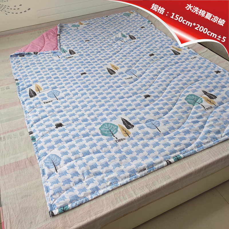 可机洗水洗棉夏凉被夏天单人空调被夏季专用双人被子学校宿舍被芯