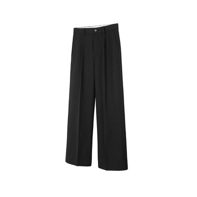 DESERTO 23AW 羊毛精纺500G重磅宽松直筒垂感A字微喇西裤休闲长裤