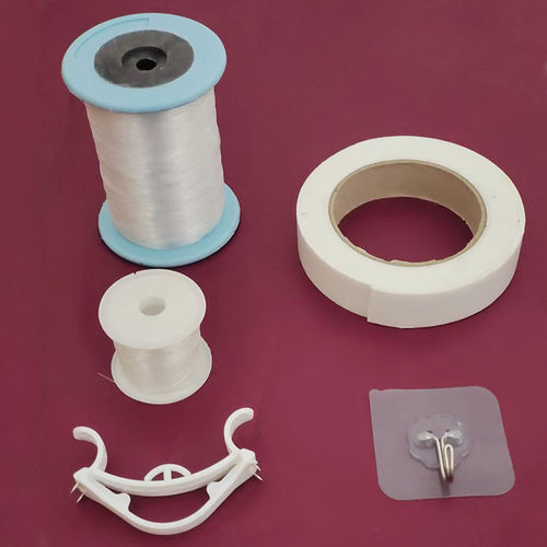 气球美纹纸挂钩固定点胶大卷透明线割刀打结器双孔气球链吊顶配件