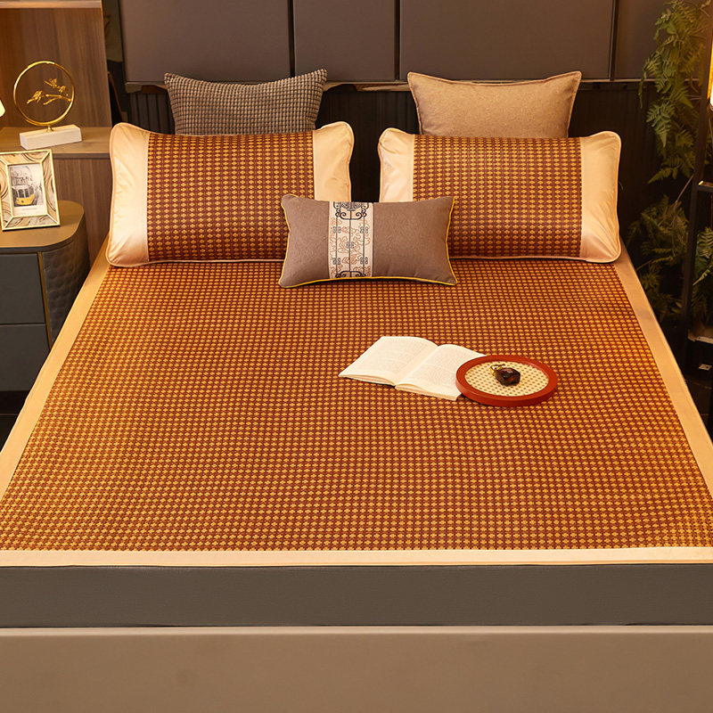 夏天凉席藤席1.5m床 1.8米床 双人2.0m可折叠1.2单人床学生宿舍