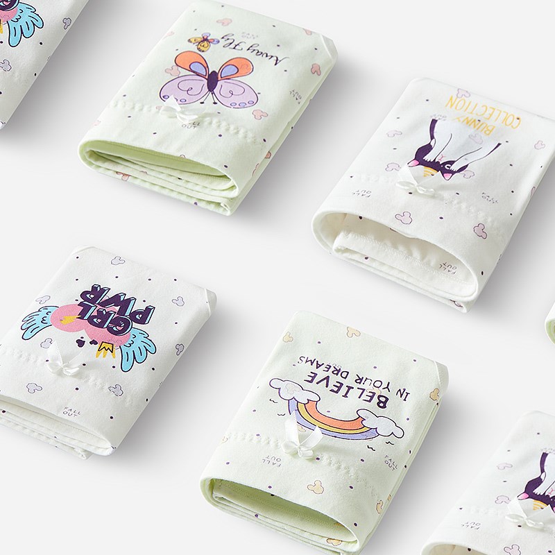 胖女孩收腹高腰内裤大童发育期少女抗菌纯棉高初中学生三角裤13岁