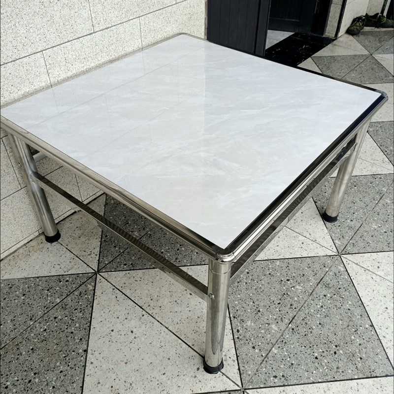 不锈钢加厚方桌架四方桌子框烧烤折叠桌大排档桌正方形家用户外