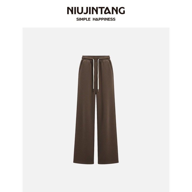 【金金宠粉】"百搭神裤"厚款百搭垂感直筒裤（无口袋）HRY0136