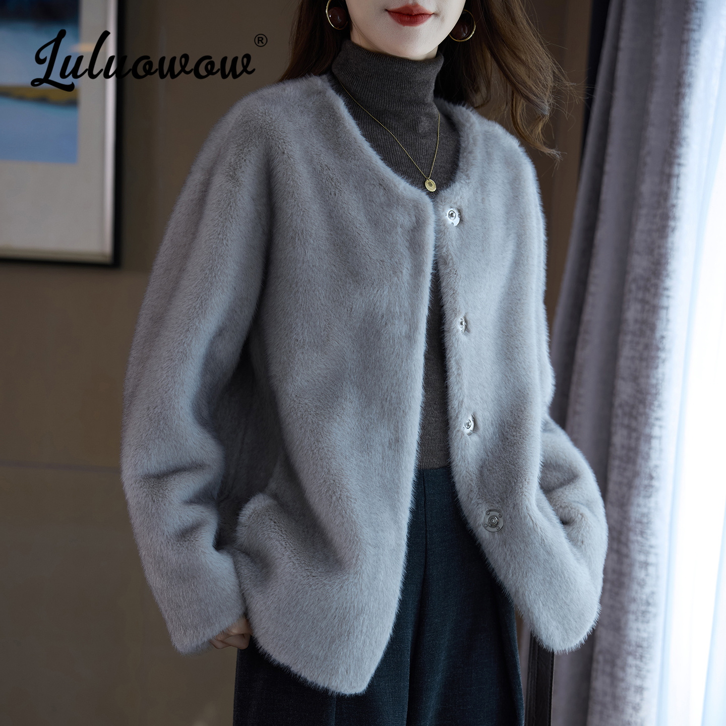 luluowow金貂绒外套女2025冬季