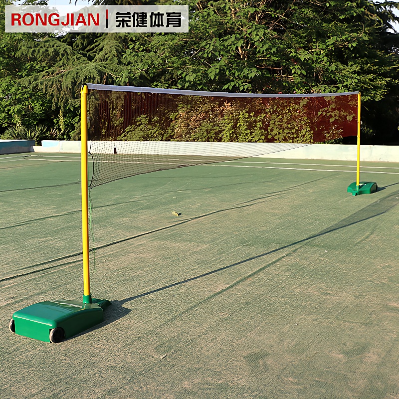 羽毛球网架网柱标准移动便携式加重加粗防滑排球训练便携架