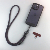 户外登山斜挎暗紫色编织挂绳挂脖结实丢绳手腕带女