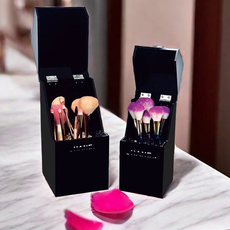 尘翻盖化妆刷收纳桶眼影笔眉笔筒梳妆台美妆刷盒刷具