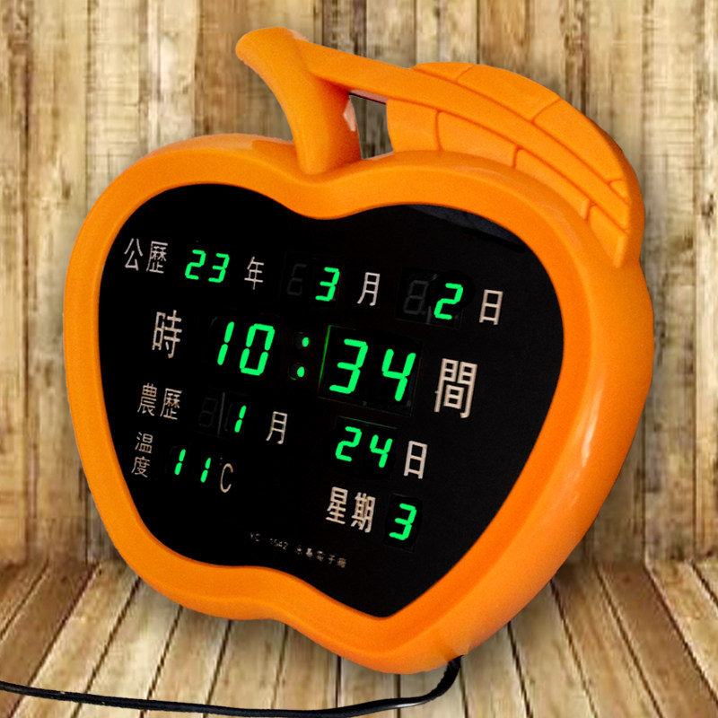 可整点报时电子时钟 日历钟表人声语音数码万年历有闹钟数字台历