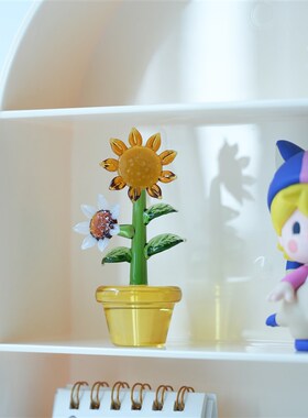 琉璃手作仿真向日葵盆栽车载治愈解压书桌品节日