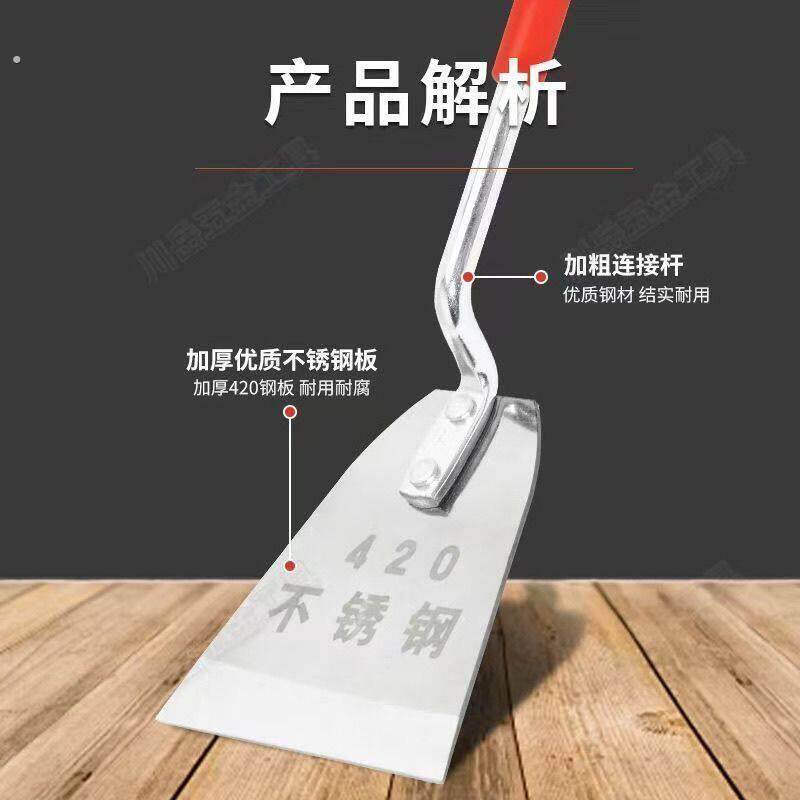 不锈钢蒜铲挖野菜小铲子户外拔草除草工具农用园艺种菜挖土荠菜