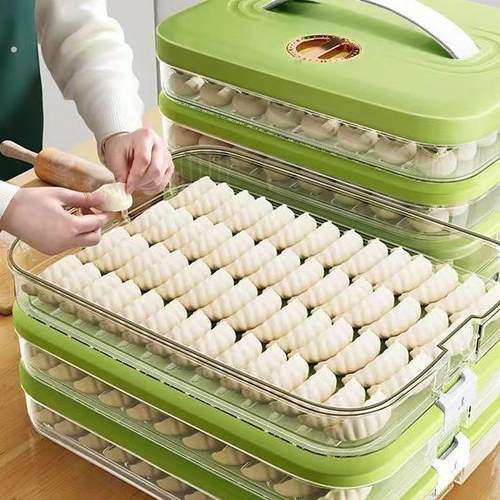 饺子盒专用冻饺子盒冰箱收纳盒家用大容量速冻混沌冷冻保鲜盒多层