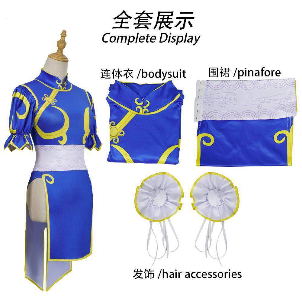 街头霸王6春丽服万圣节紧身连体衣服春丽旗袍舞台表演游戏服