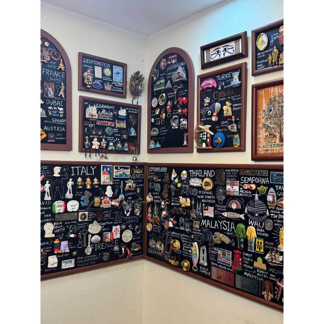 冰箱贴展示板黑板挂墙留言板磁力照片墙背景板墙面装饰艺术磁吸板