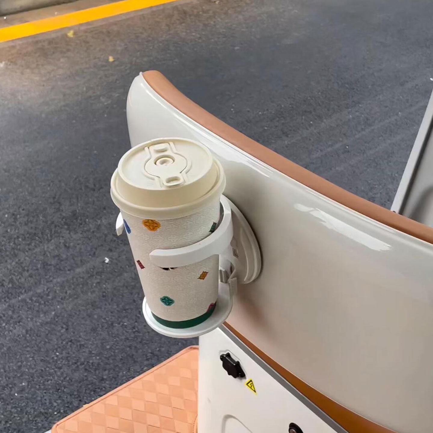 三轮车水杯架可折叠免打孔咖啡置物架黏贴式家用壁挂式杯子架通用