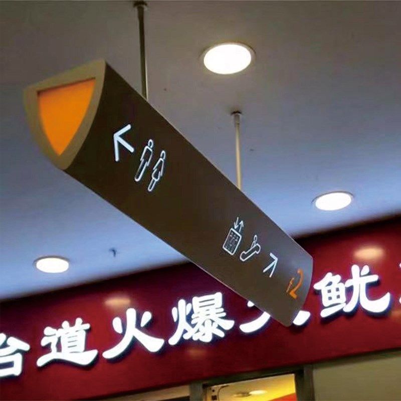 商场双面吊牌箱悬挂地下车库停车场医院指示牌发光镂空导视定