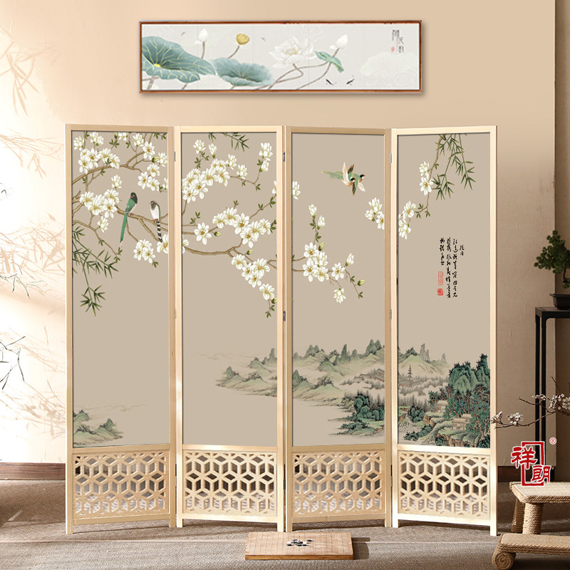 镂空新中式现代节约屏风玄关可移动家用折叠遮挡酒店