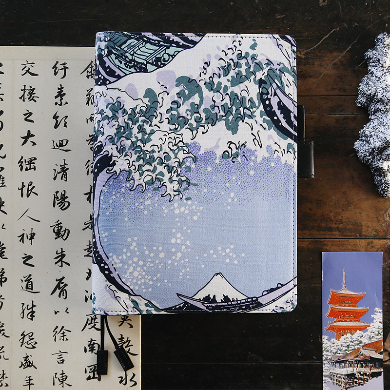 【浪里书衣】浮世绘神奈川冲浪里日式和风活页手账本盒装送