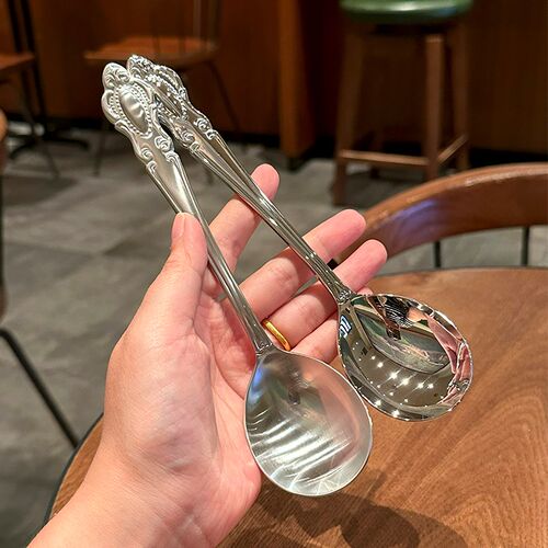 出口长柄调羹汤匙汤勺家用西餐勺喝汤吃饭勺子