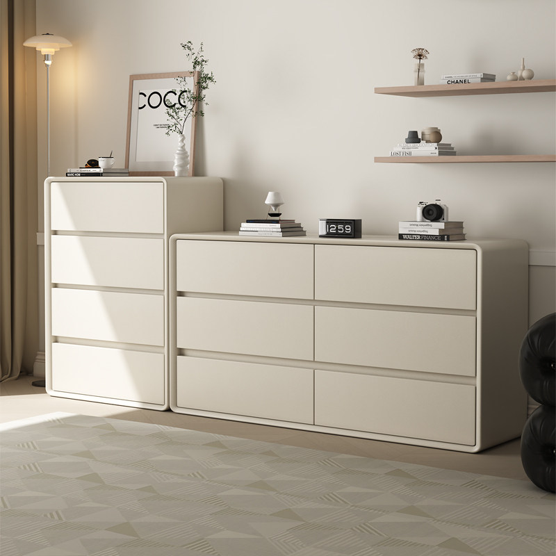 奶油风五斗柜简约现代客厅八斗抽屉柜卧室靠墙储物收纳床尾柜,住宅家具,斗柜,淘宝优惠券,粉丝福利购,淘宝优惠卷