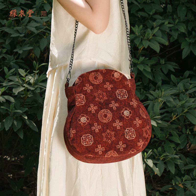 彩衣堂国风复古中式葫芦链条包手提拎单肩斜挎大容量书包汉服包W,节庆用品/礼品,文化创意包/袋,淘宝优惠券,粉丝福利购,淘宝优惠卷