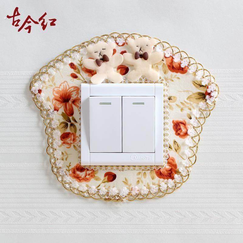 遮挡开关插座墙贴装饰家用贴纸开关自粘灯开关简约现代布艺保护套
