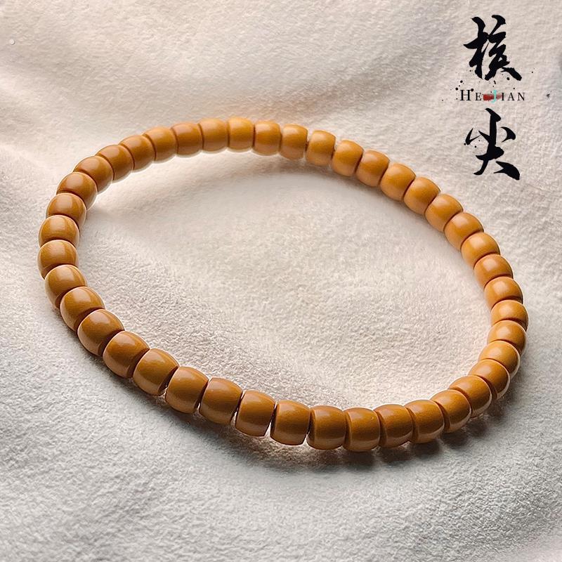 猴头108核尖手串橄榄核核尖壁颗雕刻直切桶珠核桃手串单圈文玩男