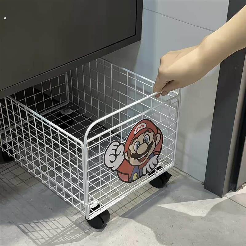 可移动脏衣篮家用洗漱台袜子收纳筐万向滑轮小推车置物架洗衣篮子