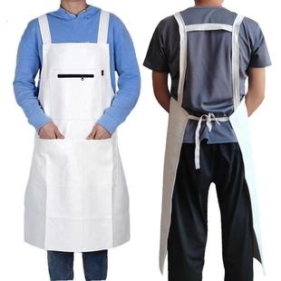 新款加厚皮围裙超强防水防油软皮厨房家用女士餐饮专用不掉皮围腰