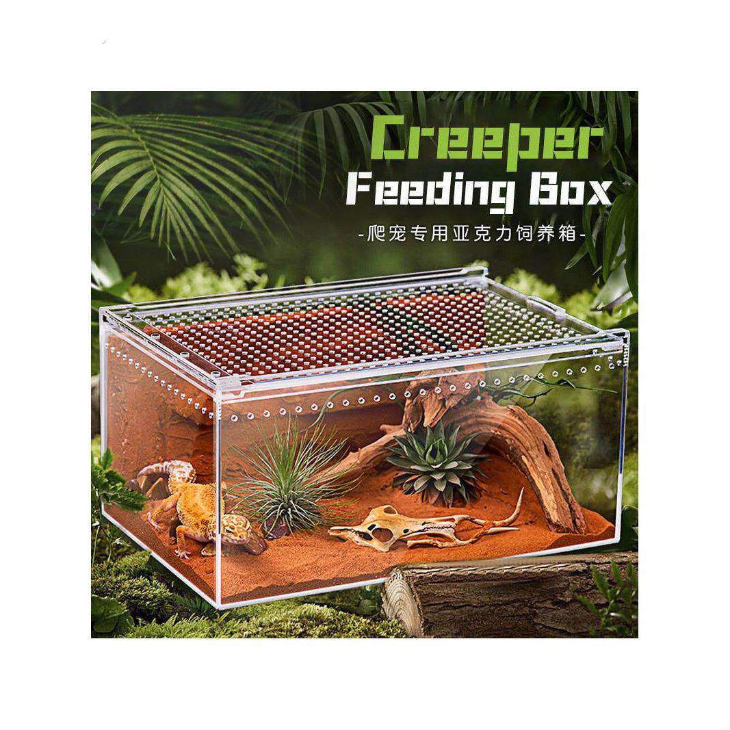 蚯蚓养殖箱亚克力爬虫饲养箱磁吸加厚透明陆龟螳螂守宫角蛙蜥蜴造