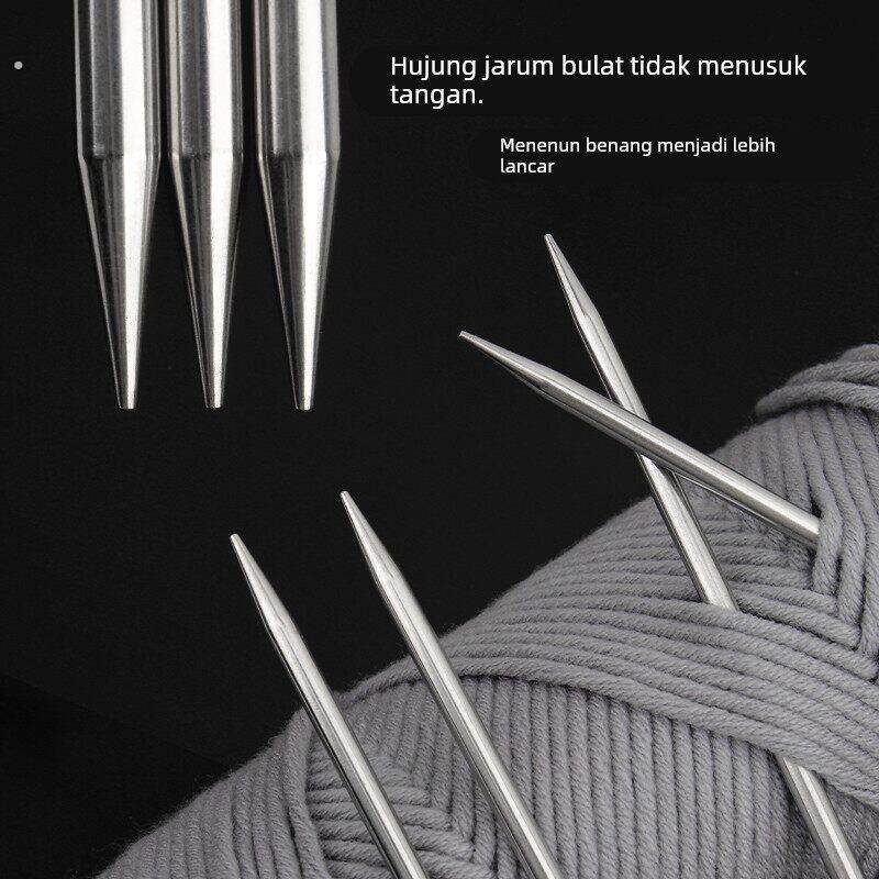 三燕棒针直针织毛衣针手工编织工具全套织毛线针打毛线针不锈钢针