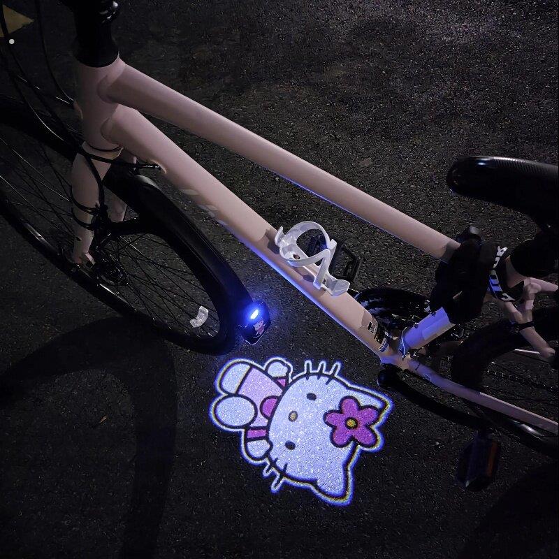 自行车投影灯山地公路电动车夜间骑行灯单车装饰小配件车载迎宾灯